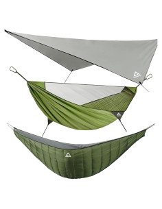 Hamaca de Camping CROSSHIP con Aislante y Lona Impermeable