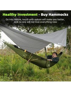 Hamaca de Camping CROSSHIP con Aislante y Lona Impermeable 2