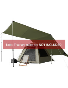 Lona Grande Impermeable REDCAMP 3x5.1m para Camping Azul 2