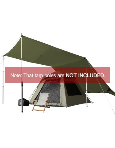 Lona Grande Impermeable REDCAMP 3x5.1m para Camping Azul