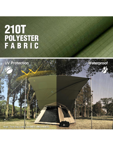 Lona Grande Impermeable REDCAMP 3x5.1m para Camping Azul