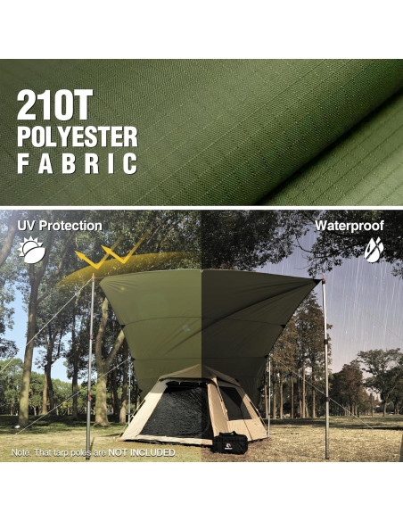 Lona Grande Impermeable REDCAMP 3x5.1m para Camping Azul