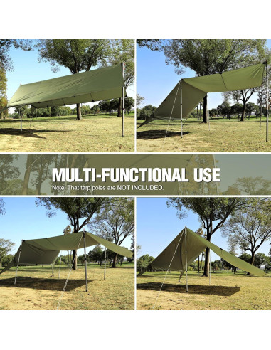 Lona Grande Impermeable REDCAMP 3x5.1m para Camping Azul