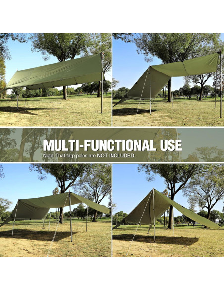 Lona Grande Impermeable REDCAMP 3x5.1m para Camping Azul