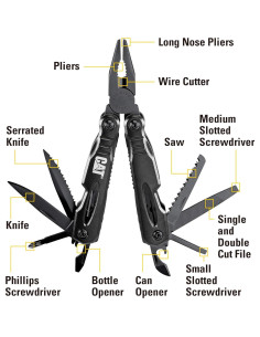 Herramienta Multiuso Cat 13-en-1 Aluminio Negro 0.24kg 2