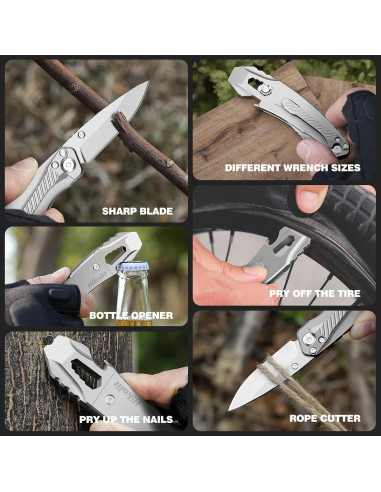 Barra de Palanca EDC 4 en 1 Hikolit - Cuchillo, Abridor, Llave