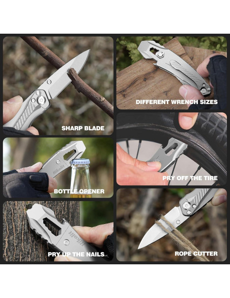 Barra de Palanca EDC 4 en 1 Hikolit - Cuchillo, Abridor, Llave