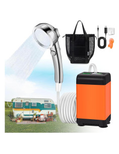 Ducha Portátil Rinse Kit 7800mAh Recargable para Camping