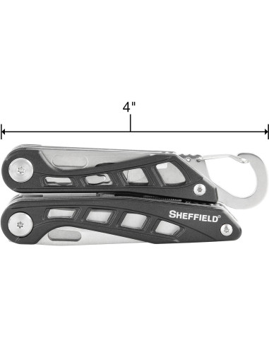 Multi-Herramienta 10-en-1 Sheffield Warren, Aluminio y Acero Inoxidable