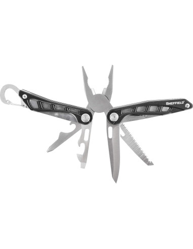 Multi-Herramienta 10-en-1 Sheffield Warren, Aluminio y Acero Inoxidable