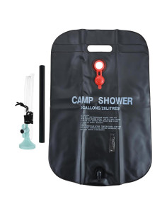 Bolsa de Ducha Solar MUXSAM 20L con Manguera y Cabezal Ajustable