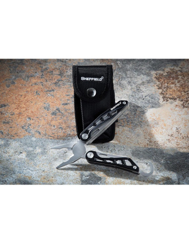 Multi-Herramienta 10-en-1 Sheffield Warren, Aluminio y Acero Inoxidable