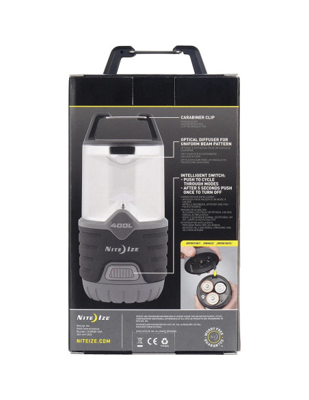 Linterna Nite Ize Radiant 400 Lúmenes para Camping - Negra