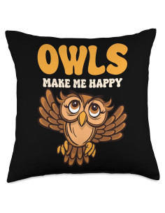 Cojín cuadrado Owl Pet Lover 45x45 cm diseño búho