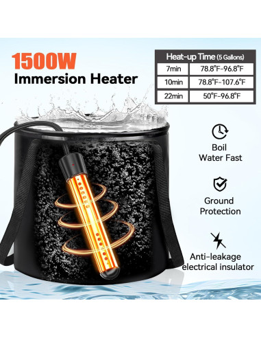 Ducha Portátil Thallike con Calentador 1500W y Batería 8000mAh