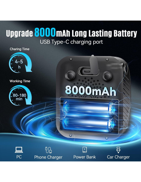 Ducha Portátil Thallike con Calentador 1500W y Batería 8000mAh