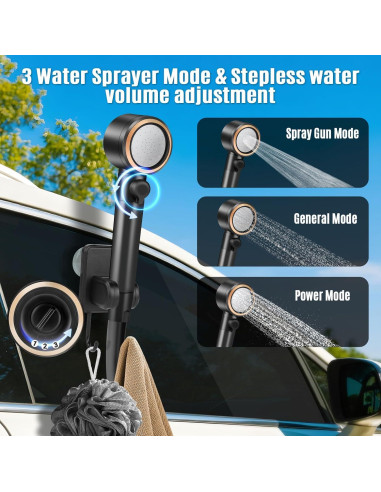 Ducha Portátil Thallike con Calentador 1500W y Batería 8000mAh