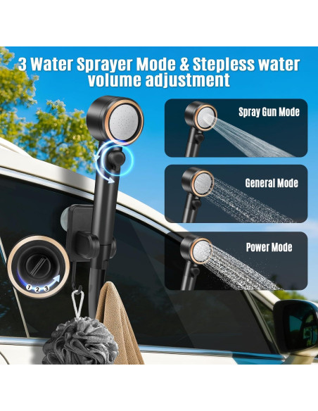 Ducha Portátil Thallike con Calentador 1500W y Batería 8000mAh