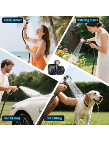 Ducha Portátil Thallike con Calentador 1500W y Batería 8000mAh