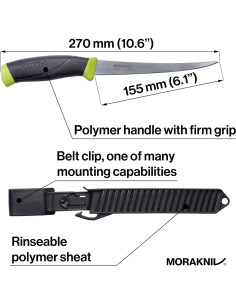 Cuchillo de Filete Morakniv Comfort 155 mm Acero Inoxidable 2