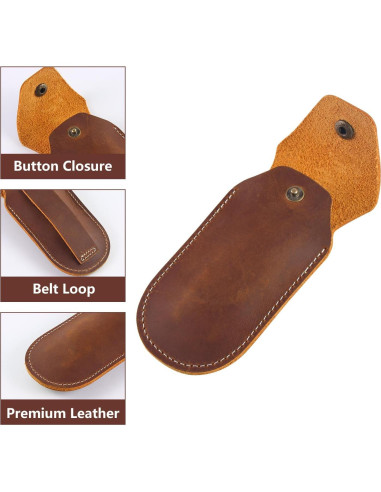 Funda de cuchillo de cuero Biobasedon 4" para EDC