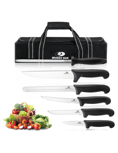 Juego de cuchillos de cocina Mossy Oak 6 piezas acero inoxidable