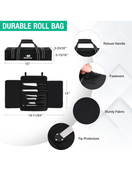 Juego de cuchillos de cocina Mossy Oak 6 piezas acero inoxidable