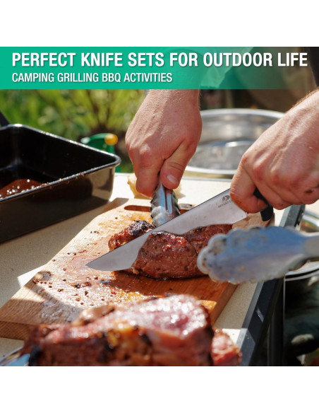 Juego de cuchillos de cocina Mossy Oak 6 piezas acero inoxidable