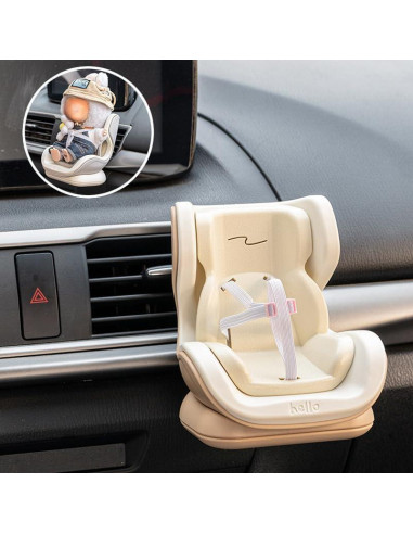 Asiento de Seguridad para Muñecas OB11 Labubu - Gris