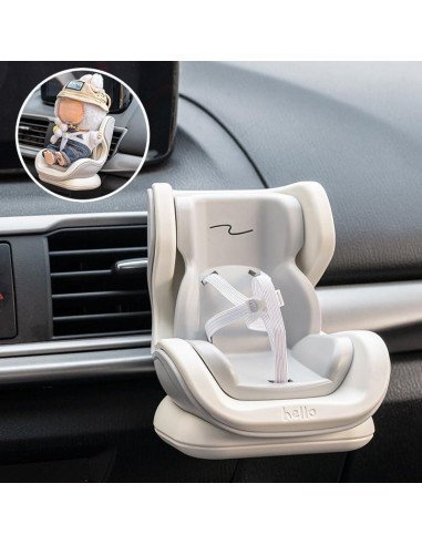 Asiento de Seguridad para Muñecas OB11 Labubu - Gris