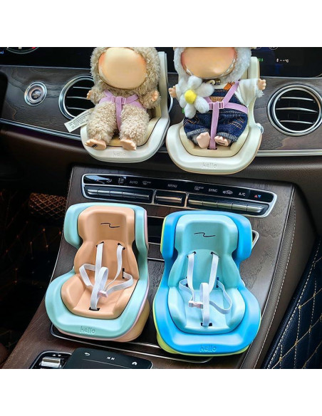 Asiento de Seguridad para Muñecas OB11 Labubu - Gris