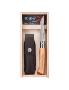Cuchillo Plegable Opinel No. 8 Acero Inoxidable Madera de Olivo