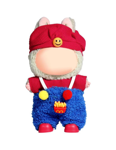 Conjunto de Ropa para Muñeca AICase 17cm 3 Piezas Rojo y Azul