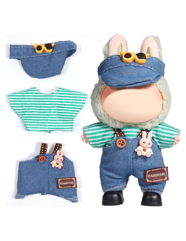 Conjunto de Ropa para Muñeca AICase 17cm - 3 Piezas Denim