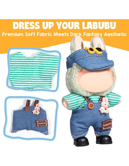 Conjunto de Ropa para Muñeca AICase 17cm - 3 Piezas Denim