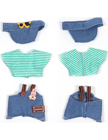 Conjunto de Ropa para Muñeca AICase 17cm - 3 Piezas Denim