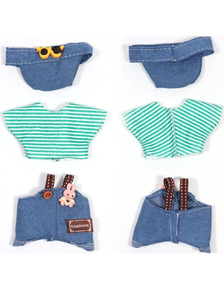 Conjunto de Ropa para Muñeca AICase 17cm - 3 Piezas Denim