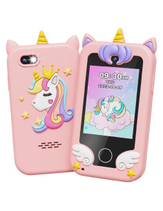 Teléfono Juguete UCIDCI Rosa con Doble Cámara y Juegos 3-7 Años