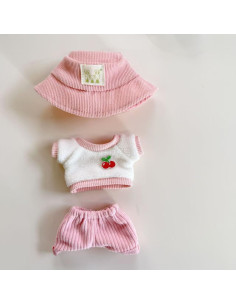 Conjunto de Ropa para Muñeca Labubu Rosa 4 Piezas 15-17 cm 2