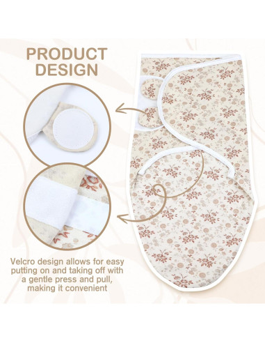 Cinaci 2 Paquete Mantitas y Gorras Bebé Algodón Suave