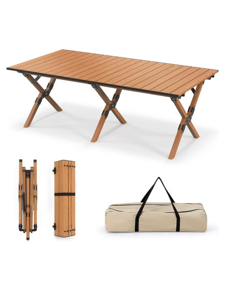 Mesa de Camping Plegable Giantex GX11005BN-PN Aluminio 50kg