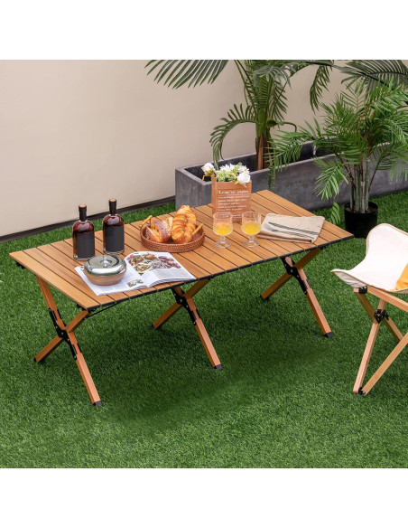 Mesa de Camping Plegable Giantex GX11005BN-PN Aluminio 50kg