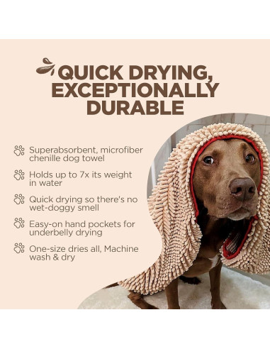 Toalla de Microfibra Soggy Doggy Super Shammy 79x36 cm Beige
