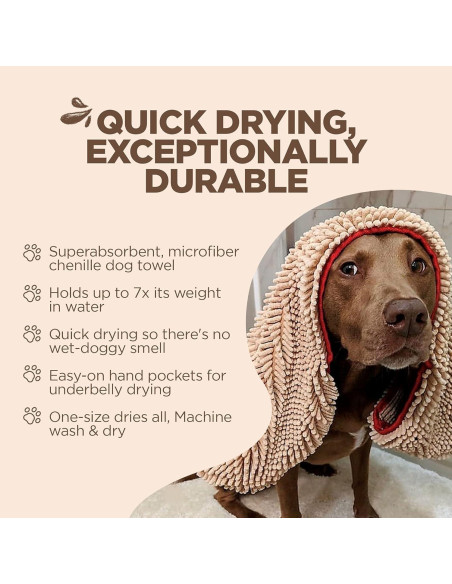 Toalla de Microfibra Soggy Doggy Super Shammy 79x36 cm Beige