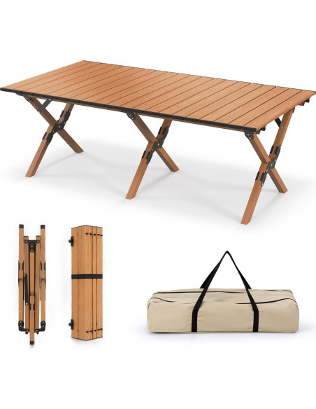 Mesa de Camping Plegable Giantex GX11005BN-PN Aluminio 50kg