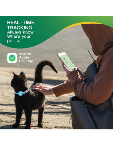 Rastreador GPS para Gatos ZITTZ - Collar Bluetooth iOS Azul