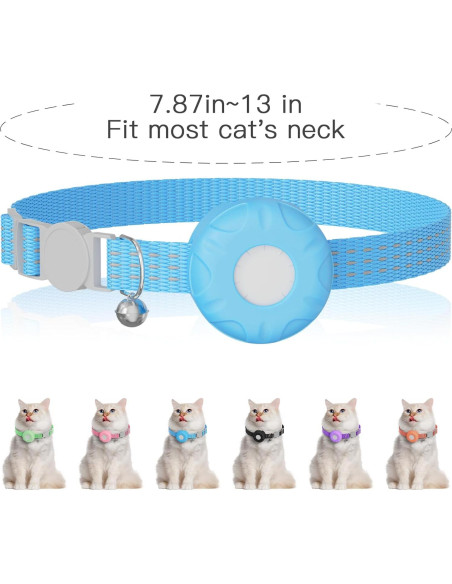 Rastreador GPS para Gatos ZITTZ - Collar Bluetooth iOS Azul