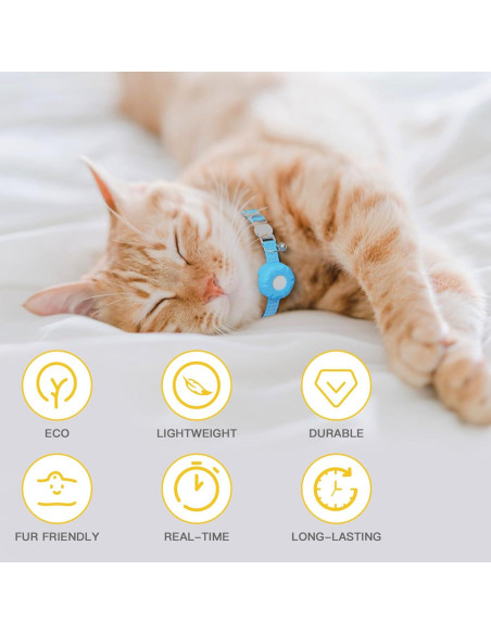 Rastreador GPS para Gatos ZITTZ - Collar Bluetooth iOS Azul
