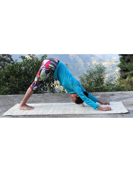 Alfombrilla de Yoga KHUSI de Cañamo Orgánico Extra Gruesa 178x66cm