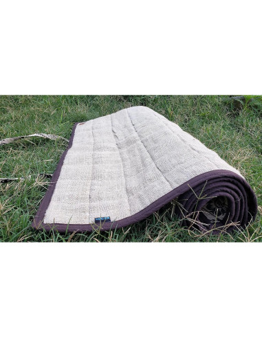 Alfombrilla de Yoga KHUSI de Cañamo Orgánico Extra Gruesa 178x66cm